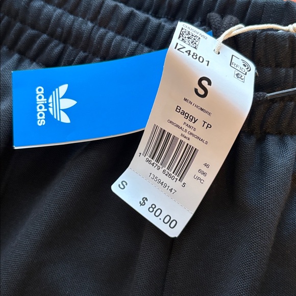 Adidas black Joggers with White Stripes size small new white tags - Picture 7 of 11